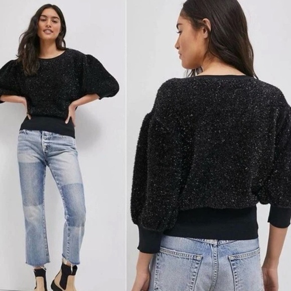 Maeve Sweaters - Anthropologie Maeve Pamela Tinsel Shimmer Sweater size Medium NWT